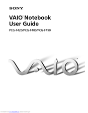 Sony VAIO PCG-F490 User Manual