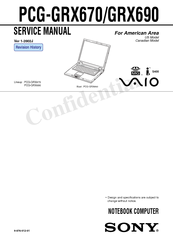Sony VAIO PCG-GRX690 Service Manual