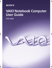 Sony VAIO PCG-XG9 User Manual