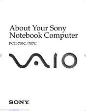 Sony VAIO 707C About Manual