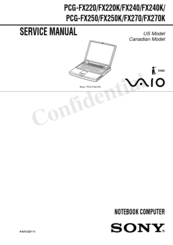 Sony VAIO PCG-FX250 Service Manual