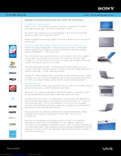 Sony VAIO VGN-FW280JH Brochure & Specs
