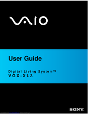 Sony VAIO VGX-XL3 User Manual