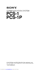 Sony PCS-A1 System Integration Manual