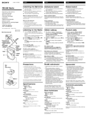 Sony Walkman ICF-S10MK2 Operating Instructions