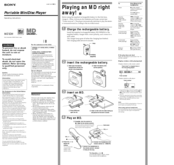 Sony MD Walkman MZ-E35 Operating Instructions