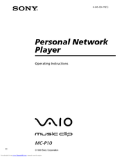 Sony VAIO Music Clip MC-P10 Operating Instructions Manual