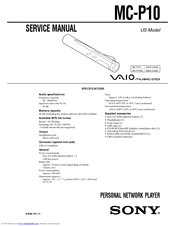 Sony VAIO MUSIC CLIP MC-P10/B Service Manual
