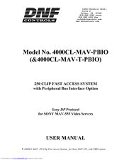 DNF Controls 4000CL-MAV-PBIO User Manual