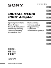 Sony TDM-IP1 - Digital Media Port Dock Operating Instructions Manual