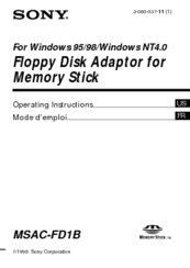 Sony MSAC-FD1B Operating Instructions Manual