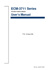 Evalue Technology ECM-3711 Series User Manual