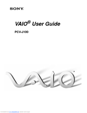 Sony PCV-J100 - Vaio Desktop Computer User Manual