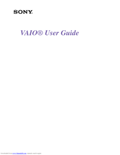 Sony VAIO User Manual