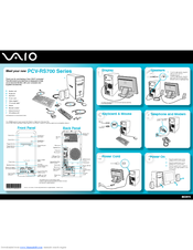Sony PCV-RS724GX - Vaio Desktop Computer Quick Start Manual