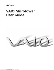 Sony VAIO VAIO MicroTower User Manual