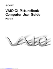 Sony VAIO C1 PictureBook PCG-C1X User Manual