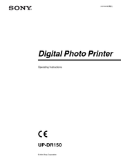 Sony UP-DR150 Operating Instructions Manual