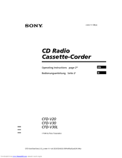 Sony CFD-V30 Operating Instructions Manual