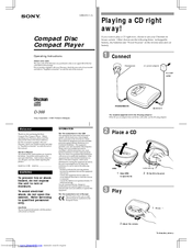 Sony Discman D-368 Operating Instructions