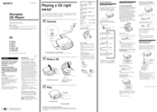 Sony D-E251 - Portable Cd Player Operating Instructions