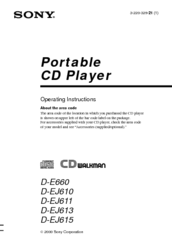 Sony CD Walkman D-E660 Manuals | ManualsLib