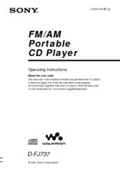 Sony D-FJ737 Operating Instructions Manual