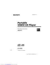 Sony D-V500 Operating Instructions Manual