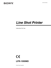Sony LPR-1000MD Instructions For Use Manual