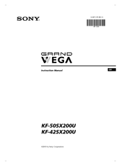 Sony Grand Wega KF-42SX200U Instruction Manual