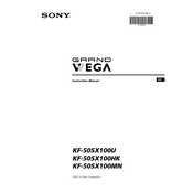 Sony Grand Wega KF-50SX100HK Instruction Manual