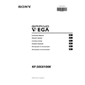 Sony Grand Wega KF-50SX100K Instruction Manual