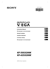 Sony Grand Wega KF-42SX200K Instruction Manual