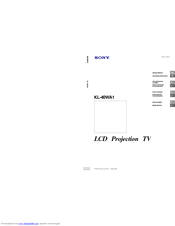 Sony KL-40WA1 Operating Instructions Manual