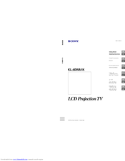 Sony KL-40WA1K Operating Instructions Manual