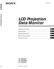 Sony KL-X9200M Operating Instructions Manual