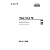 Sony KP-41PX1R Operating Instructions Manual