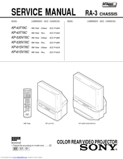 Sony KP-61SV70C Service Manual