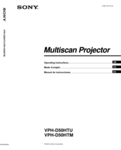 Sony VPH-D50HTM Operating Instructions Manual