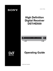 Sony DST-HD500 Operating Manual