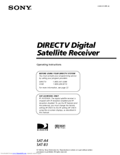 Sony SAT-B3 - Digital Satellite System Operating Instructions Manual
