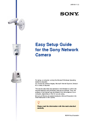 Sony SNC-xx Easy Setup Manual