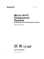 CMT Sony Manuale di Istruzioni Cmt CP505MD Componente Sistema #2506 