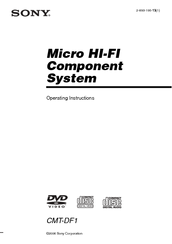 Sony CMT-DF1 Operating Instructions Manual