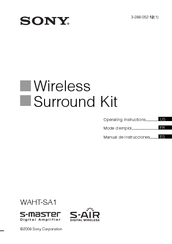 Sony WAHTSA1 - Wireless Audio Delivery System Operating Instructions Manual