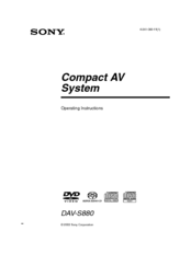 Sony DAV-S880 Operating Instructions Manual