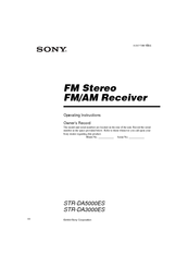 Sony STR-DA5000ES - Fm Stereo/fm-am Receiver Operating Instructions Manual