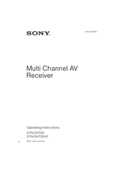 Sony STR-DH720 Operating Instructions Manual