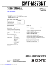 Sony CMT-M373NT Specifications