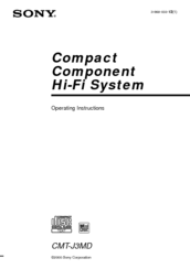 Sony CMT-J3MD Operating Instructions Manual